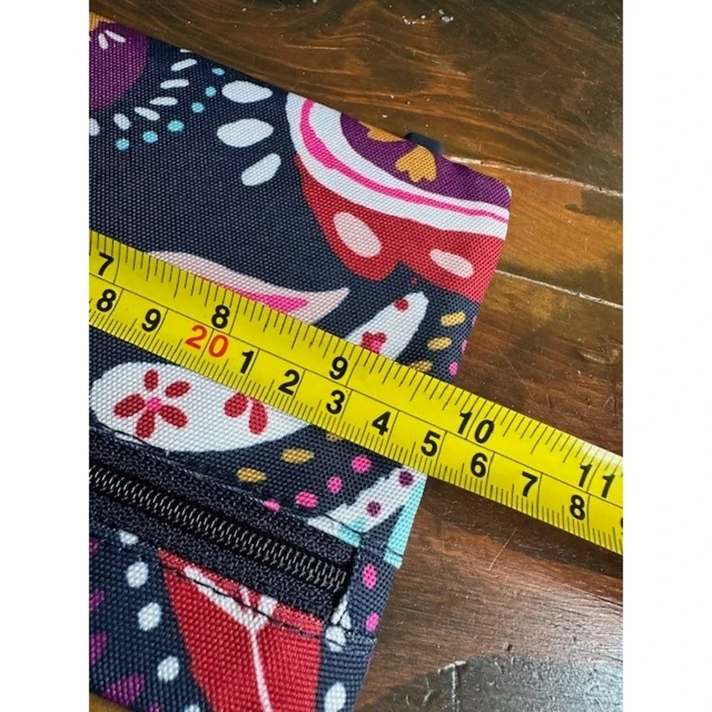 Vera Bradley Lighten Up Pencil Pouch Painted Paisley Navy Pink 24329-N66‎